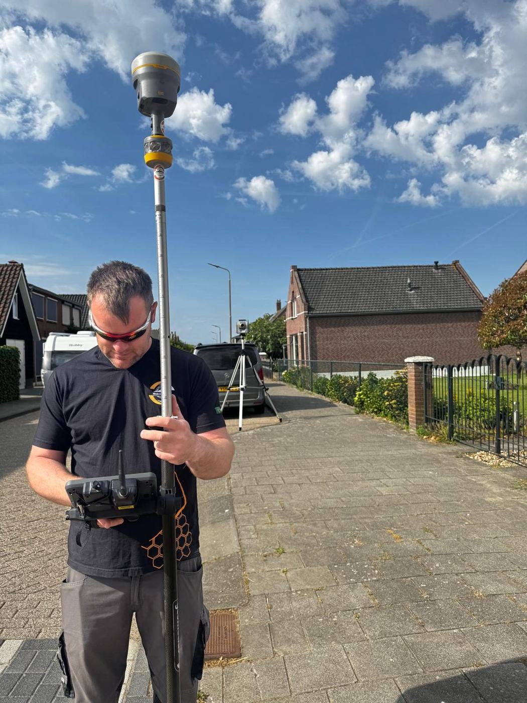Meting — Topografische inmeting langs fietspad
