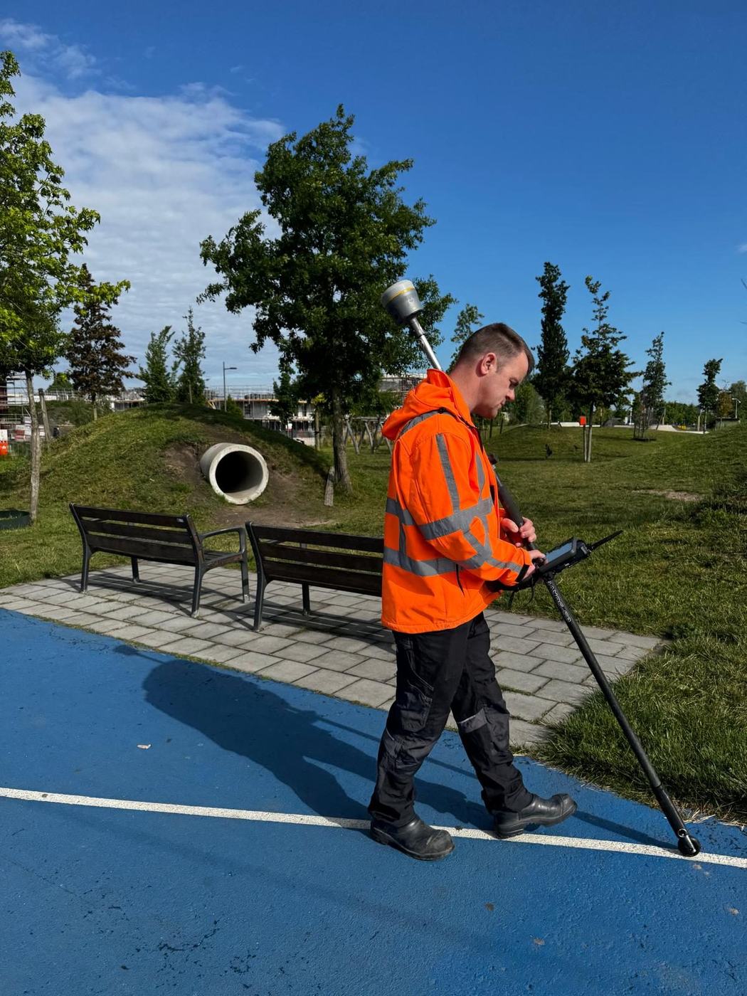 Meting — Inmeten en uitzetten sportveld