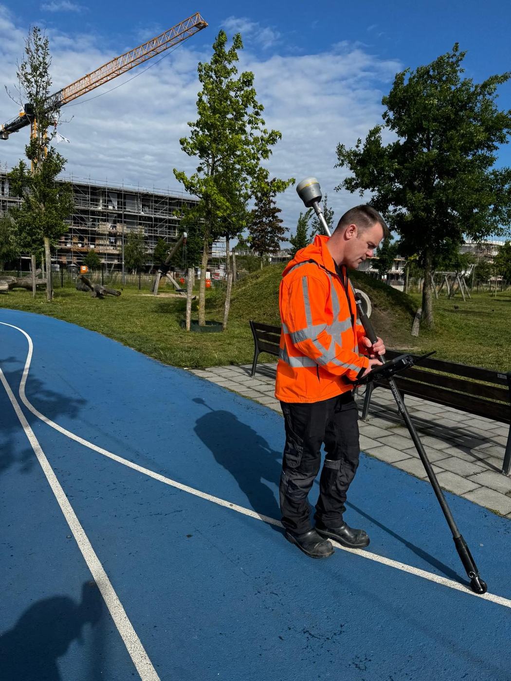 Meting — Inmeten en uitzetten sportveld