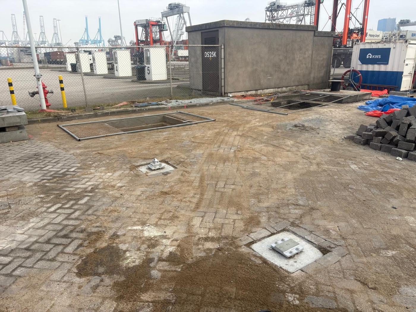 Meting — Uitzetwerk fundering technische cabine