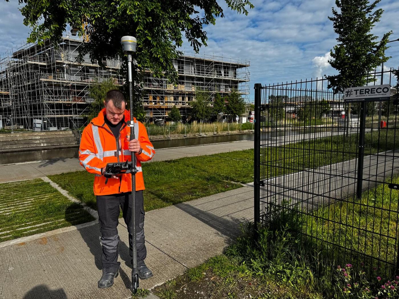 Topografische inmeting bij nieuwbouwlocatie